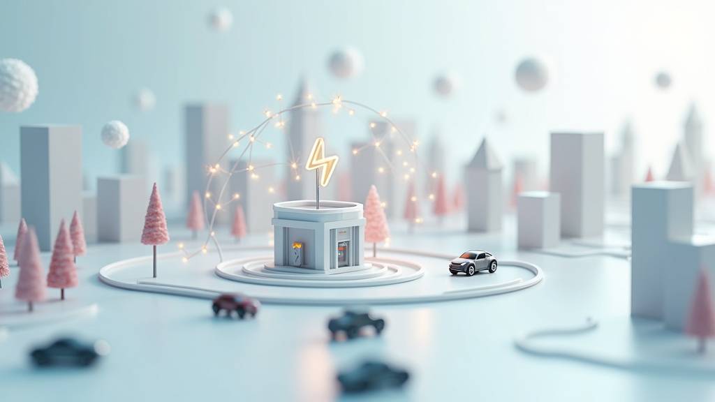 Infrastructure de recharge électrique dans une station-service moderne