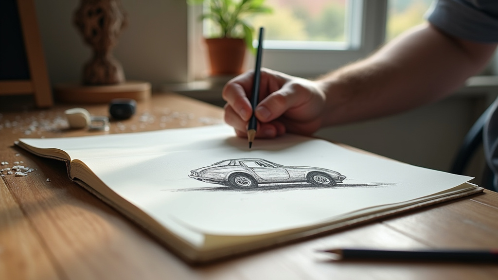 Construction géométrique d'une voiture en plusieurs étapes