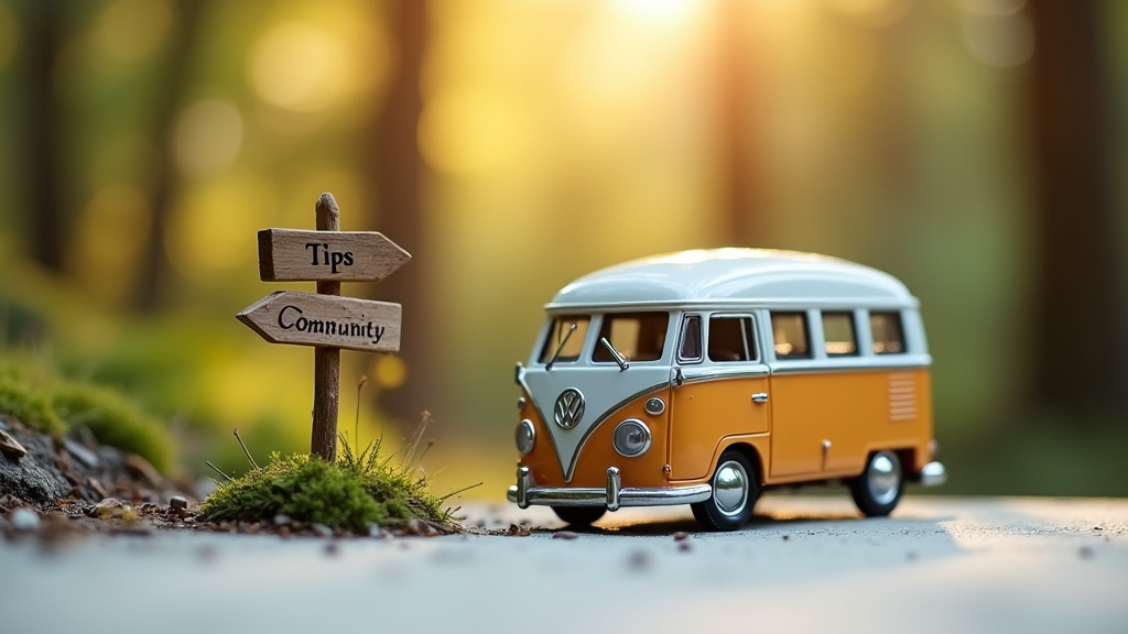 Communauté de camping-caristes échangeant en ligne