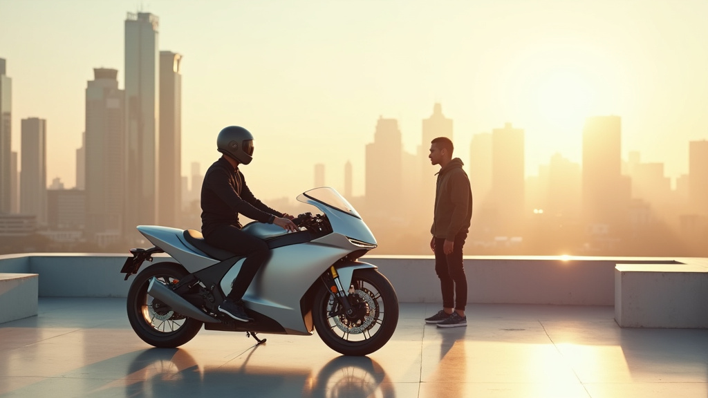 BMW CE 04 électrique en stationnement urbain